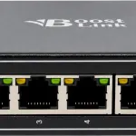 רכזת תעשייתית POE 4 גיגה+ 2 אפלינק, 1 SFP, ו-1 נחושת. 60W