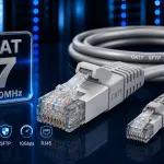 כבל רשת מגשר FTP CAT7 אפור 0.3מ