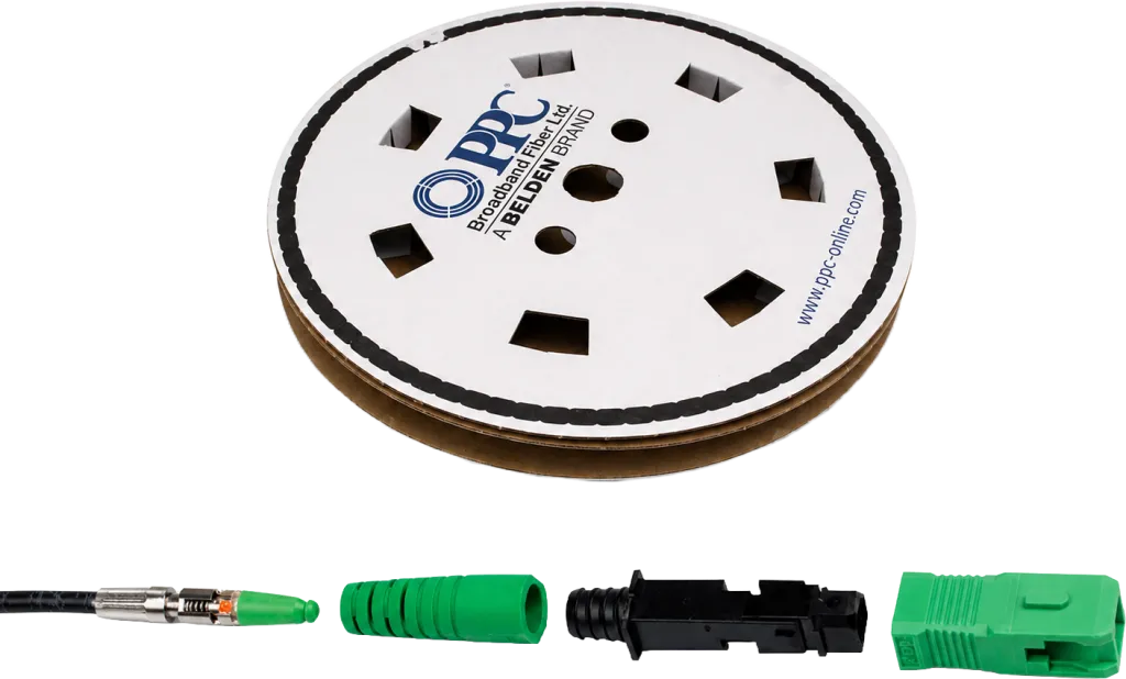 סיב אופטי טקטי FFTH SC/APC-BALISTIX SM לבן 5מ'
