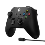 בקר XBOX Series S | X אלחוטי בצבע שחור כולל כבל ® USB-C