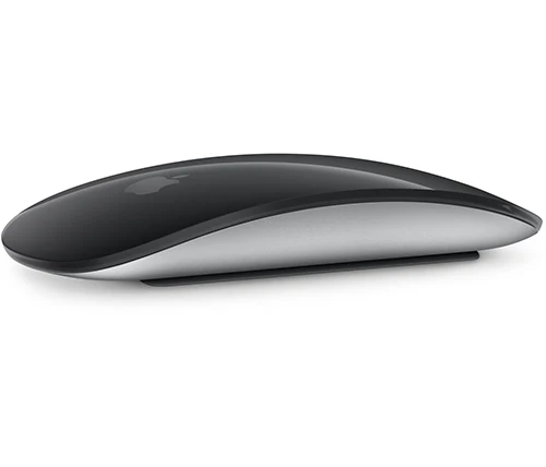 עכבר אלחוטי אפל מג'יק Apple Magic Mouse (Lightning) שחור עם משטח Multi-Touch