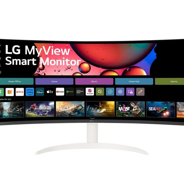 צג "LG MyView Smart 34 ביחס 21:9 WQHD UltraWide קעור עם webOS תוצרת LG דגם: 34SR65QC-W