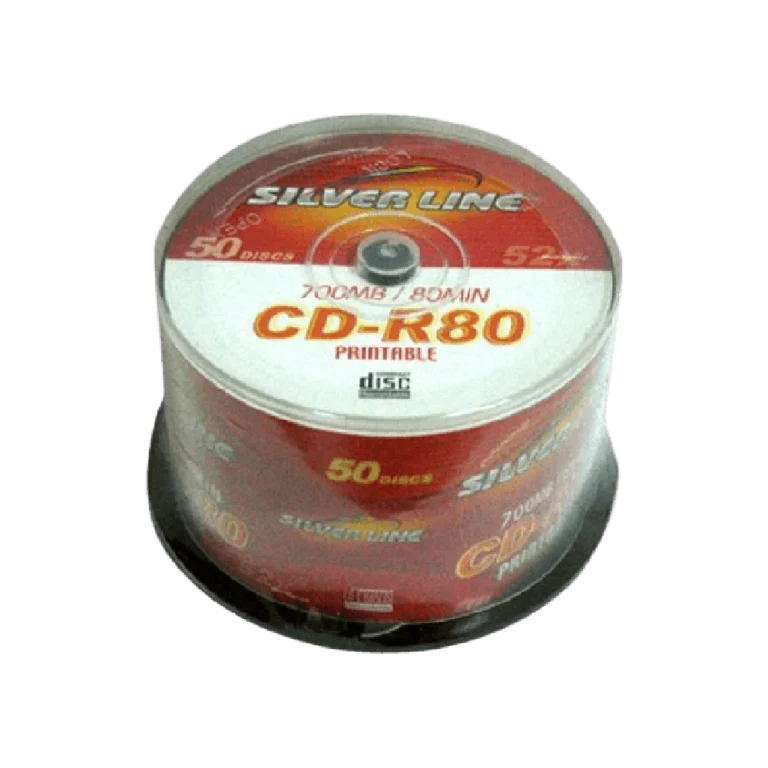 סט של 50 דיסקים CAKE50 CD-R80 CAKE PRINTABLE מבית Silver Line