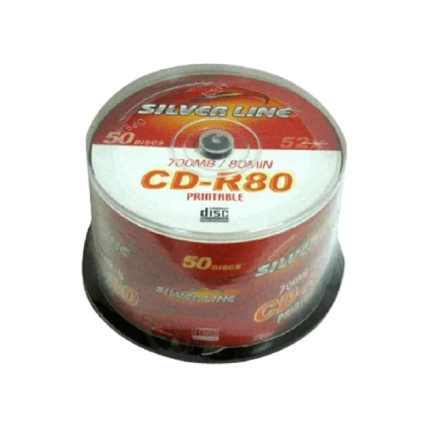 סט של 50 דיסקים CAKE50 CD-R80 CAKE PRINTABLE מבית Silver Line