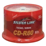 סט של 50 דיסקים CAKE 50 CD-R 80 Min 700MB 52x מבית Silver Line