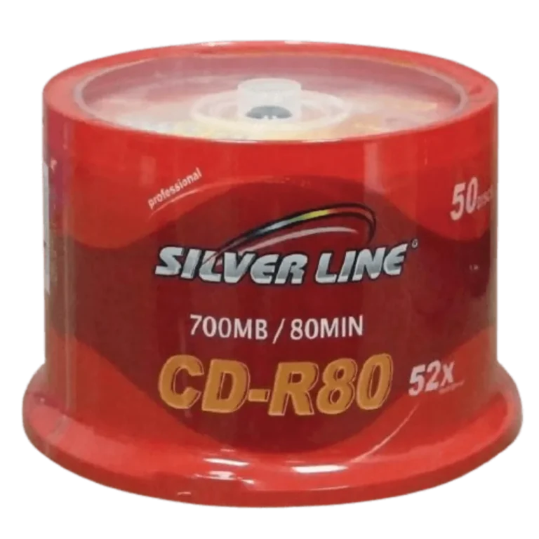 סט של 50 דיסקים CAKE 50 CD-R 80 Min 700MB 52x מבית Silver Line