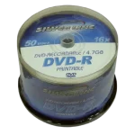 סט של 50 דיסקים PRINTABLEX16-R DVD-R/+R 4.7GB X16 מבית Silver Line