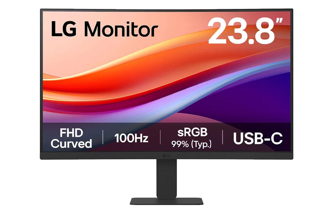 מסך קעור "FHD 23.8 עם USB-C תוצרת LG דגם: 24U421A-B