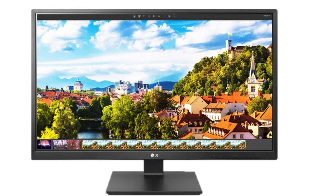מסך מחשב מקצועי "27 FHD IPS עם חיבור HDMI תוצרת LG דגם: 27BK55YP-B
