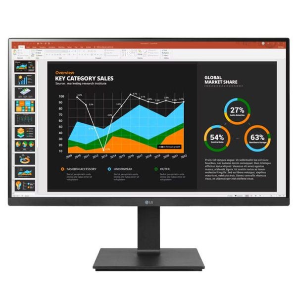 מסך מחשב "27 QHD IPS תומך HDR10 תוצרת LG דגם: 27BQ75QB-B