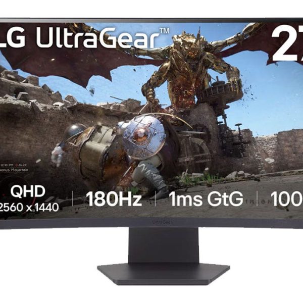 מסך מחשב "27 גיימינג קעור UltraGear™ QHD תוצרת LG דגם: 27GS60QC-B