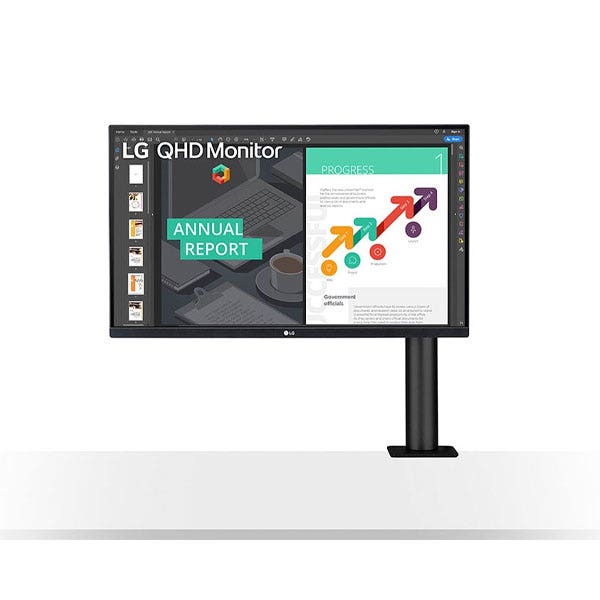 מסך מחשב "27 Ergo QHD IPS עם ™USB Type-C תומך ב FreeSync™ / HDR10 תוצרת LG דגם: 27QN880P-B