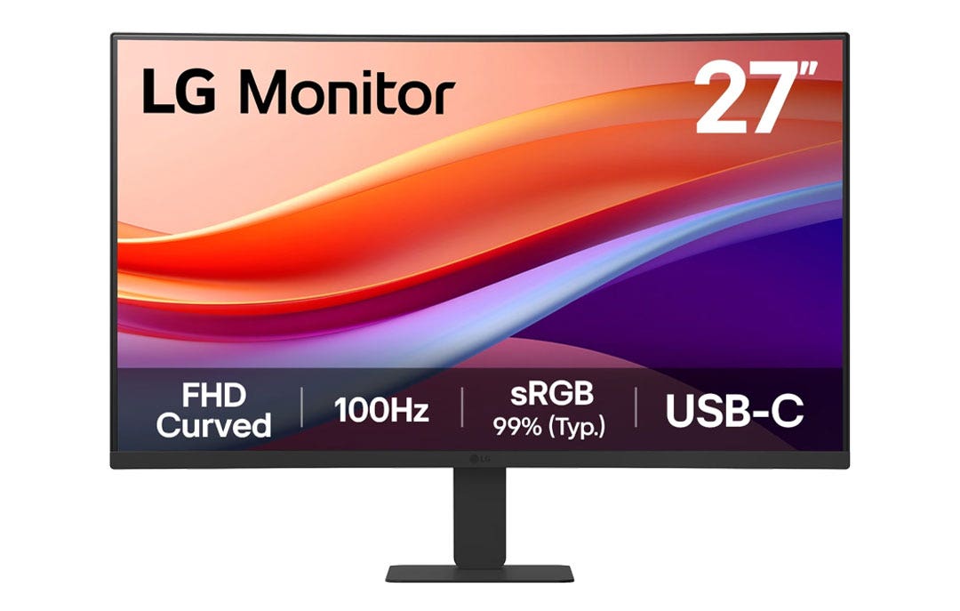 מסך קעור ''27 Full HD 100hz ביחס 16:9 תוצרת LG דגם: 27U421A-B