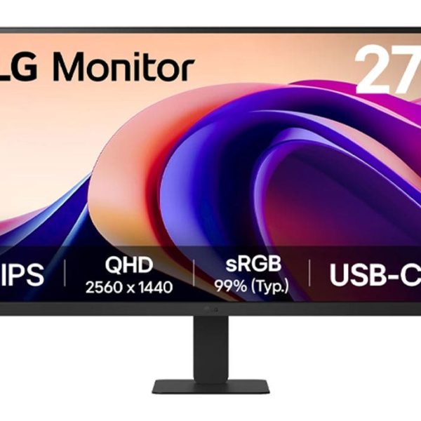 מסך מחשב "27 QHD IPS 100Hz with HDR10 and USB Type-C תוצרת LG דגם: 27U631A-B