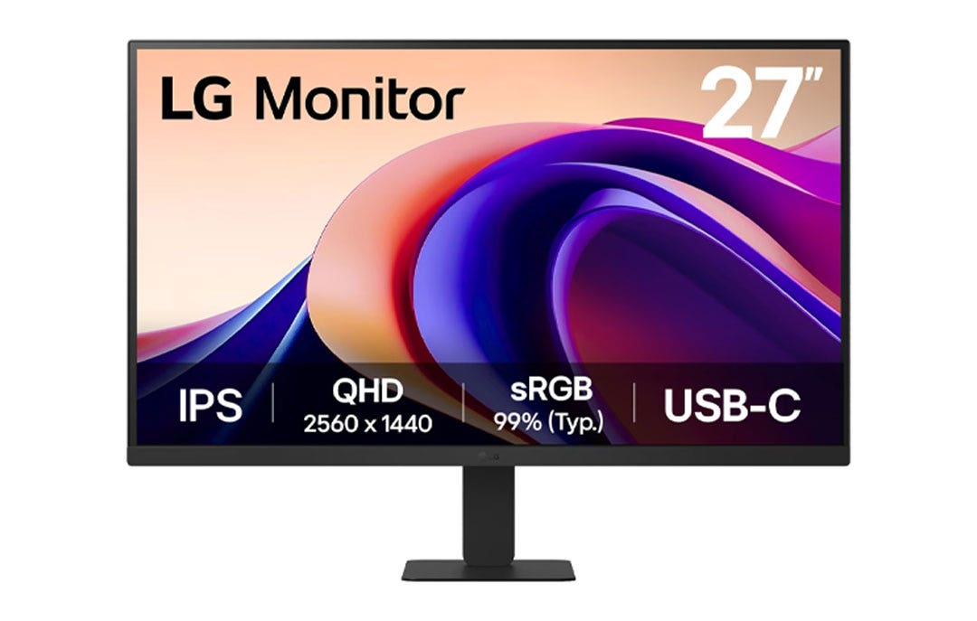 מסך מחשב "27 QHD IPS 100Hz with HDR10 and USB Type-C תוצרת LG דגם: 27U631A-B