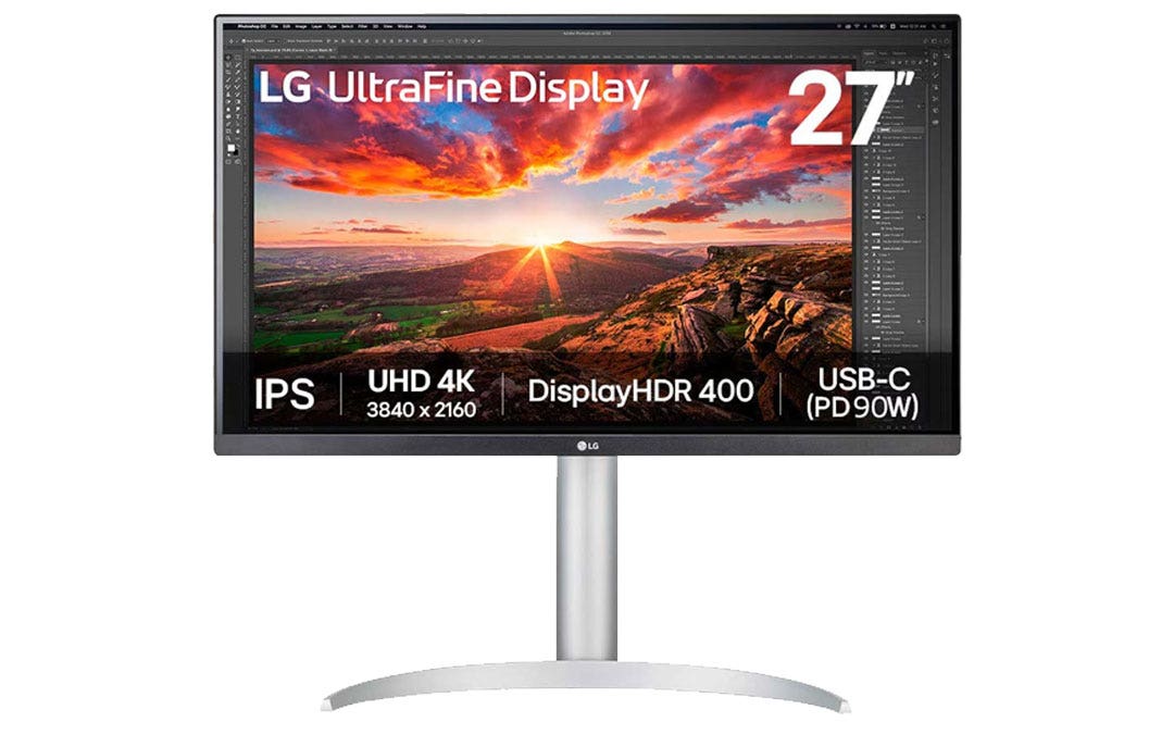 מסך מחשב ''27 4K UHD UltraFine™ IPS תוצרת LG דגם: 27UP850K-W