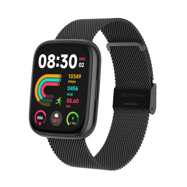 שעון חכם FITPRO S4 - בצבע שחור, השותף המושלם לסגנון חיים פעיל, בריא ומלא בסטייל!