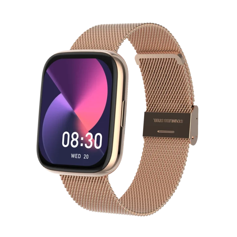 שעון חכם FITPRO S4 - בצבע זהב -rose-gold, השותף המושלם לסגנון חיים פעיל, בריא ומלא בסטייל!