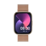 שעון חכם FITPRO S4 - בצבע זהב -rose-gold, השותף המושלם לסגנון חיים פעיל, בריא ומלא בסטייל!