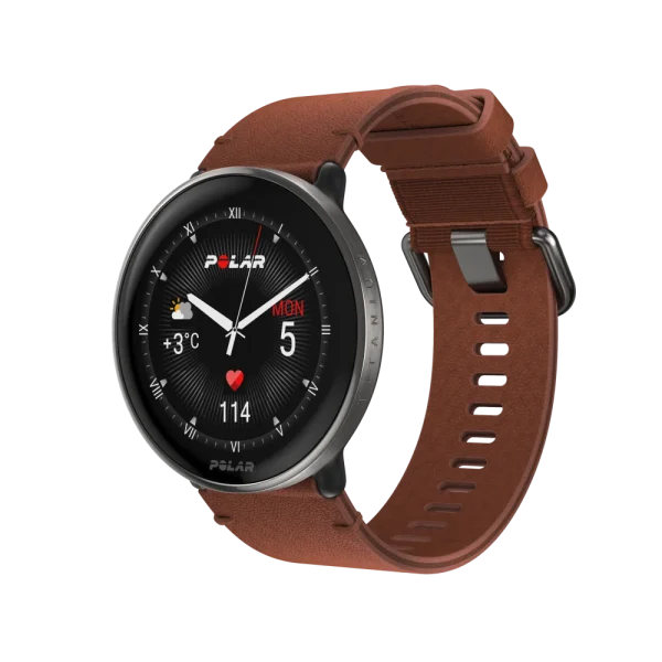 שעון כושר Polar Ignite 3 טיטניום ברונזה עם רצועת עור