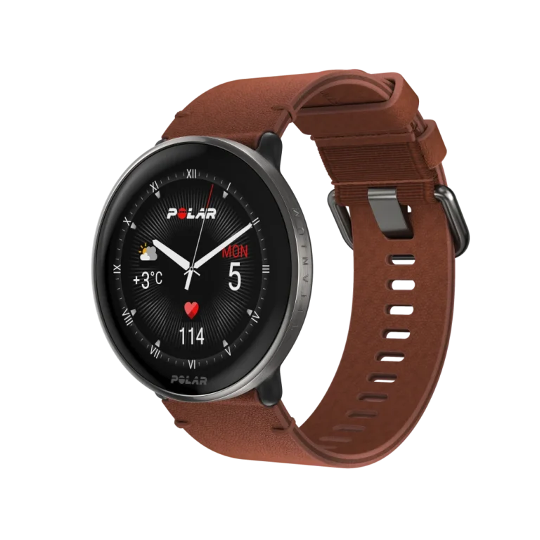שעון כושר Polar Ignite 3 טיטניום ברונזה עם רצועת עור