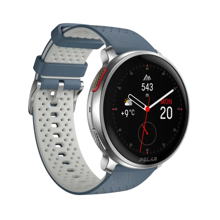 שעון מולטי-ספורט פרימיום Polar Vantage V3 בצבע כחול-כסף