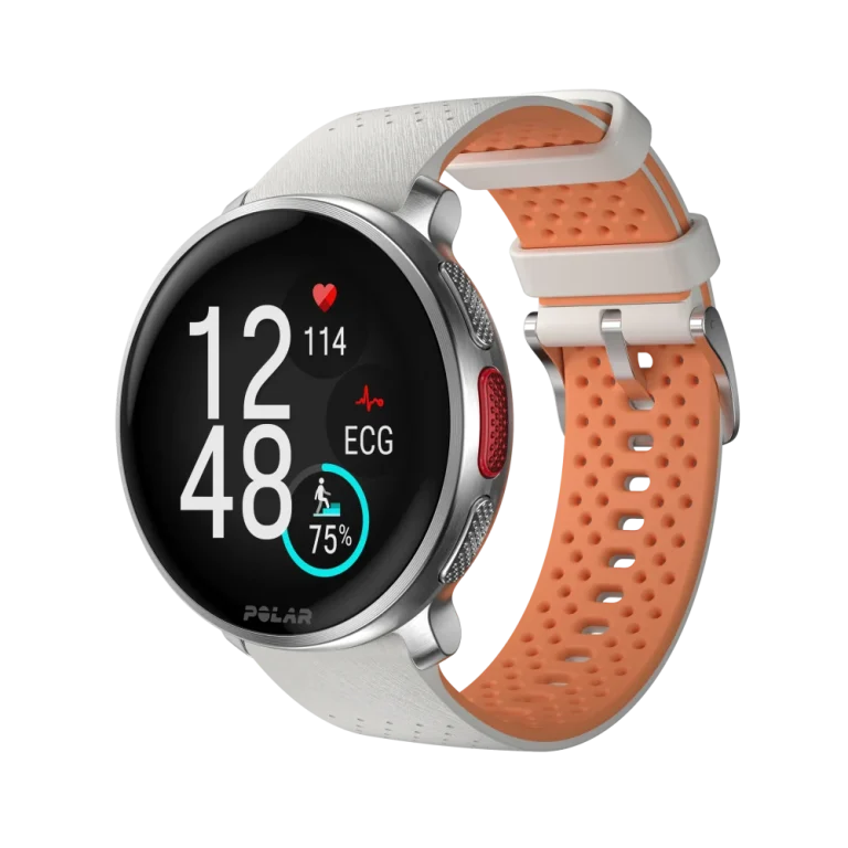 שעון מולטי-ספורט פרימיום Polar Vantage V3 בצבע אפרסק-כסף