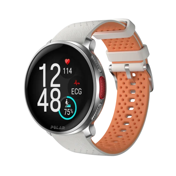 שעון מולטי-ספורט פרימיום Polar Vantage V3 בצבע אפרסק-כסף