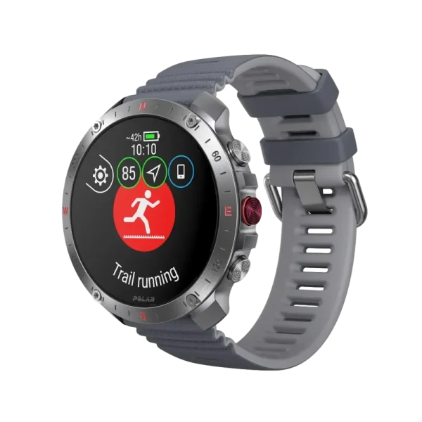 Polar Grit X2 Pro שעון ריצה מתקדם עם GPS בצבע אפורכסף