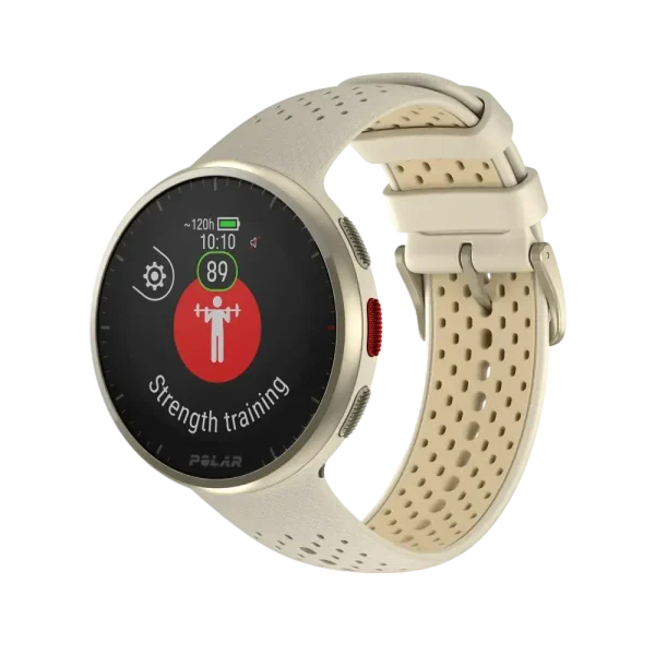 Polar Pacer Pro שעון ריצה מתקדם עם GPS זהב/לבן