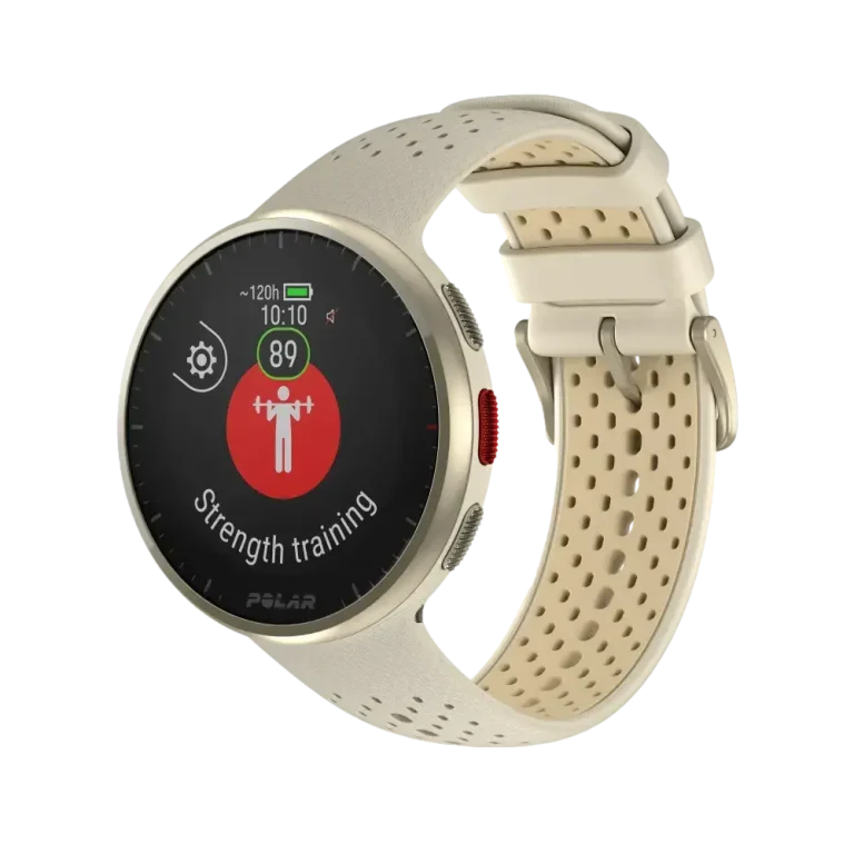 Polar Pacer Pro שעון ריצה מתקדם עם GPS זהב/לבן