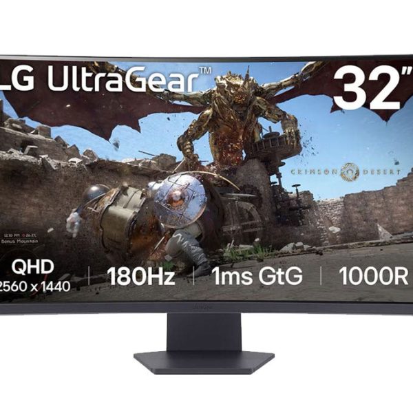 מסך מחשב גיימינג קעור "32 UltraGear™ QHD תוצרת LG דגם: 32GS60QC-B