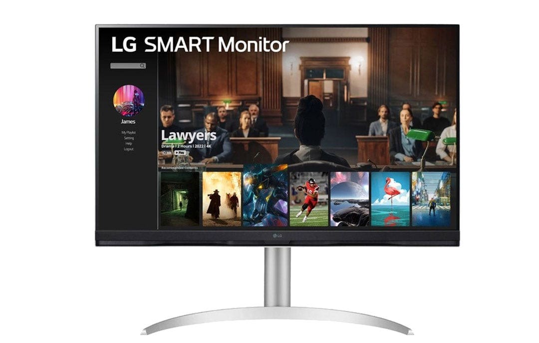 מסך מחשב חכם "32  4K UHD עם webOS תוצרת LG דגם: 32SQ730S-W