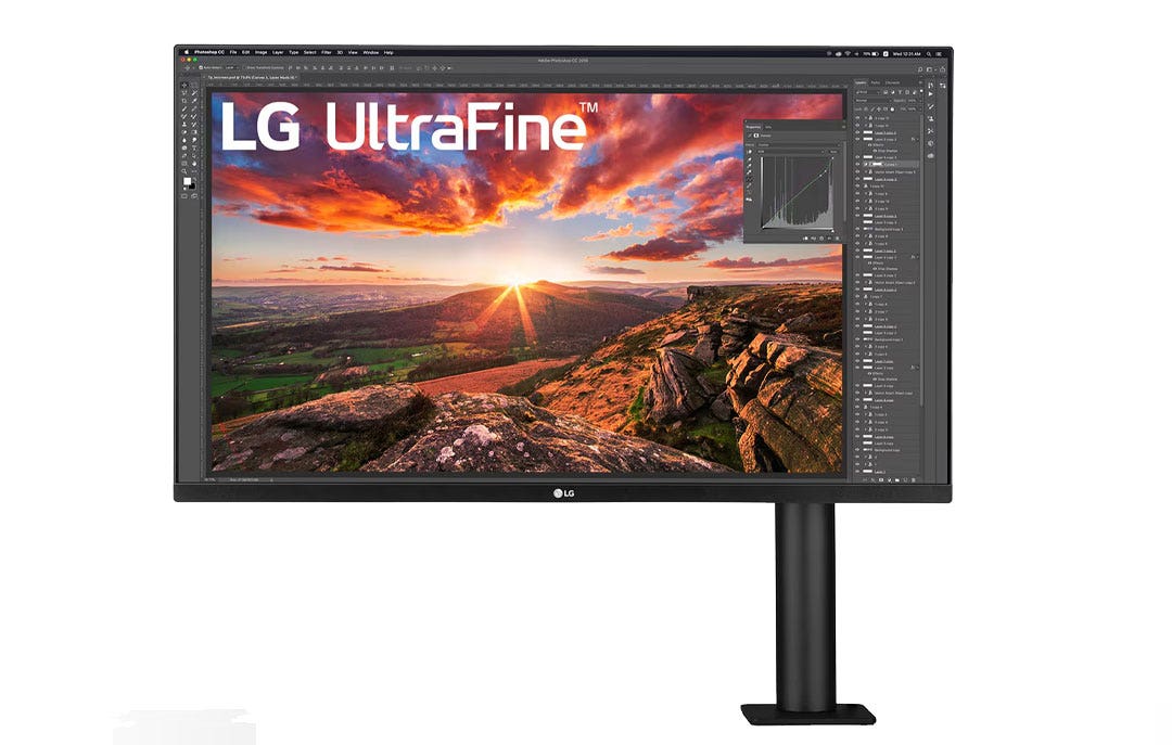 מסך מחשב "32 Ergo UHD IPS עם USB Type C תומך ב FreeSync / HDR10 תוצרת LG דגם: 32UN880P-B