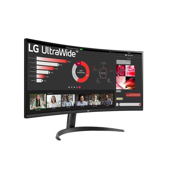 מסך מחשב "34 UltraWide® QHD VA 100Hz תומך FreeSync™ / HDR10 תוצרת LG דגם: 34WR50QC-B - תמונה נוספת