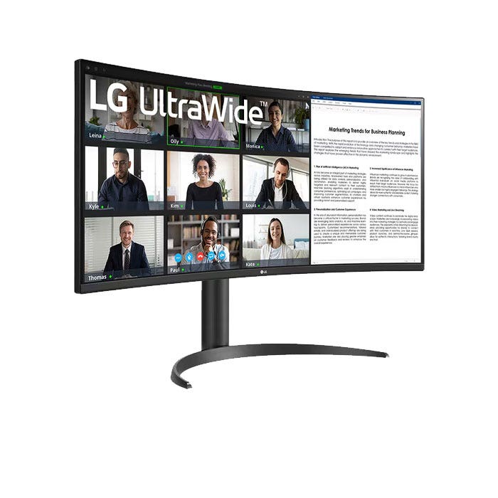 מסך מחשב רחב עסקי "34 UltraWide™ WQHD תוצרת LG דגם: 34WR55QC-B - תמונה נוספת