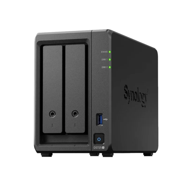 Synology DS725+ פתרון NAS קומפקטי ומתקדם לעסקים קטנים ומשתמשים מקצועיים
