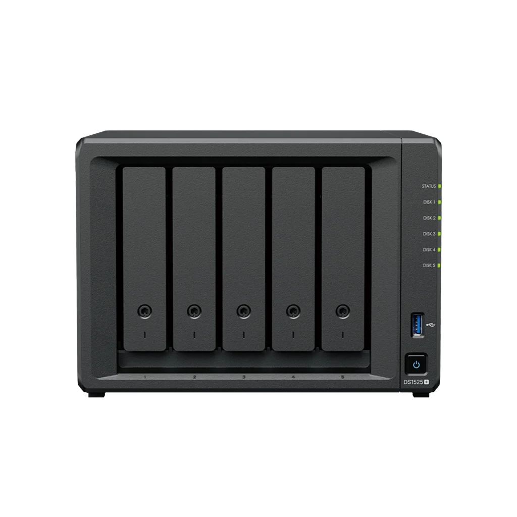 שרת אחסון מתקדם DS1525+‎ - 5 מפרצים מבית SYNOLOGY