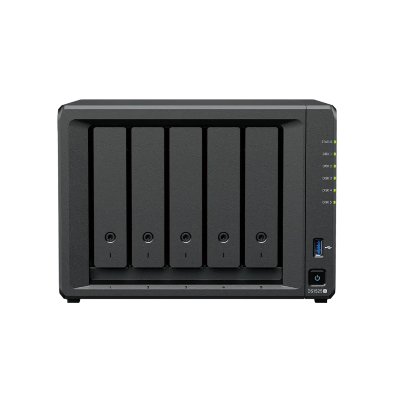 שרת אחסון מתקדם DS1525+ - 5 מפרצים מבית SYNOLOGY