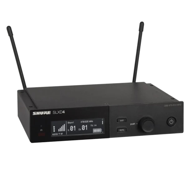 Shure SLXD4E – מקלט דיגיטלי אלחוטי