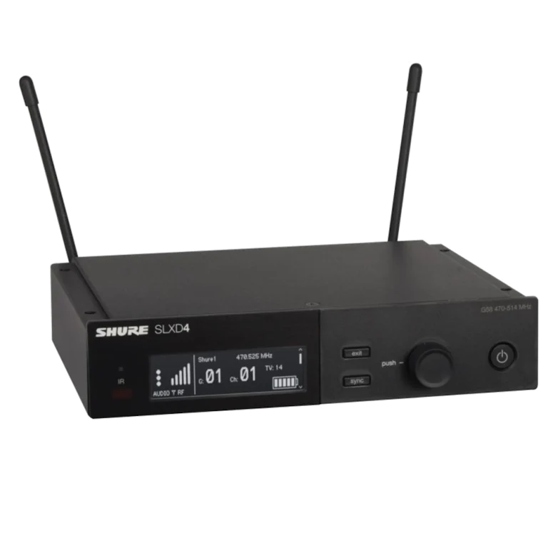 Shure SLXD4E – מקלט דיגיטלי אלחוטי