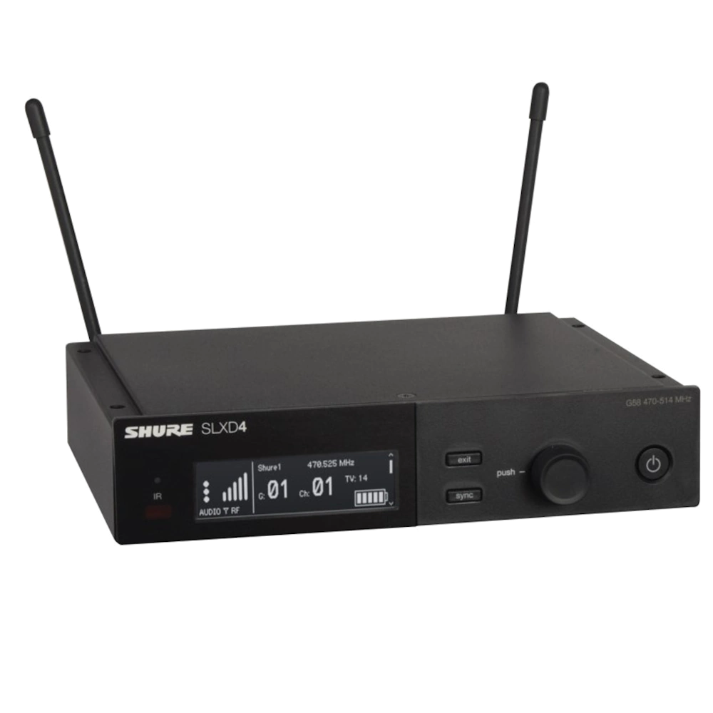 Shure SLXD4E – מקלט דיגיטלי אלחוטי Shure SLXD4E – מקלט דיגיטלי אלחוטי