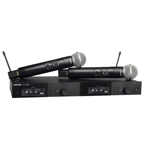 Shure SLXD24DE/SM58-G60 – מערכת אלחוטית כפולה עם שני מיקרופוני