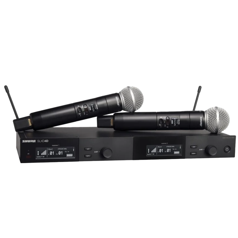 Shure SLXD24DE/SM58-G60 – מערכת אלחוטית כפולה עם שני מיקרופוני