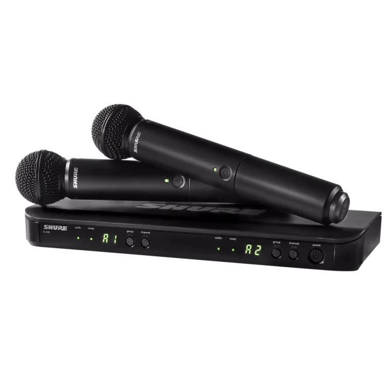 Shure BLX288E/SM58-G18 – מערכת אלחוטית דו־ערוצית
