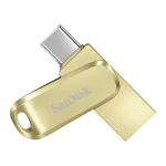 התקן זיכרון Ultra Dual Drive Luxe USB Type-C™ 128GB בצבע זהב מבית SANDISK