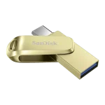 התקן זיכרון Ultra Dual Drive Luxe USB Type-C™ 128GB בצבע זהב מבית SANDISK