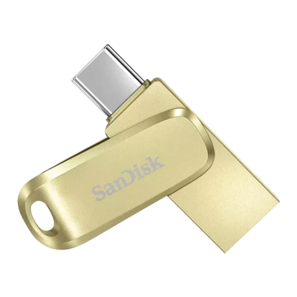 התקן זיכרון Ultra Dual Drive Luxe USB Type-C™ 128GB בצבע זהב מבית SANDISK