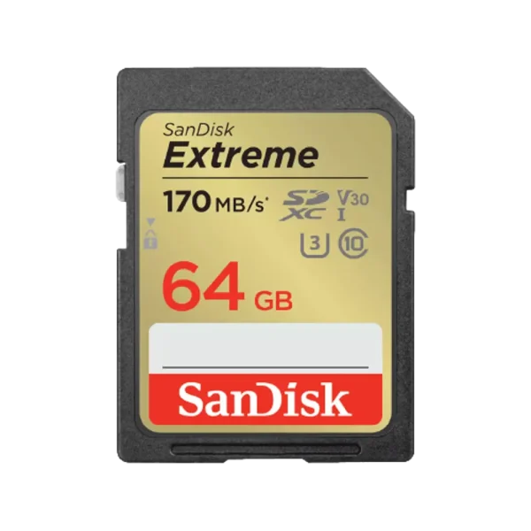 כרטיס זיכרון S.D EX 4K 170S V30 מבית SANDISK בנפח GB64