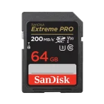 כרטיס זיכרון S.D EX PRO 4K 200S V30 מבית SANDISK בנפח 64GB